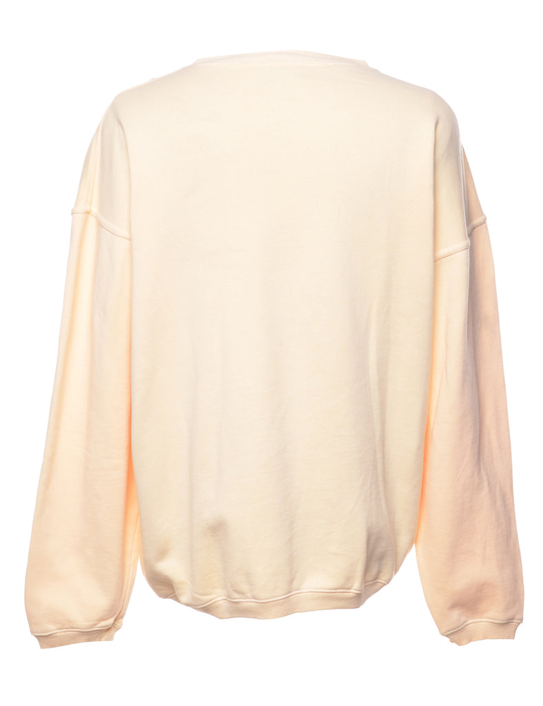 Embroidered Floral Printed Sweatshirt - XL