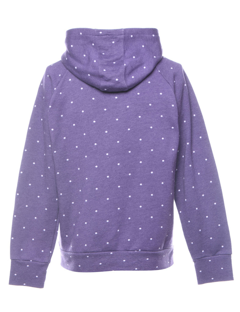 Embroidered Polka Dots Printed Hoodie - XL