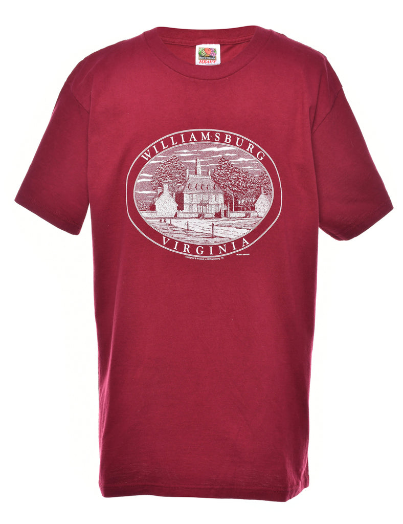 Extra Long Virginia Printed T-shirt - L