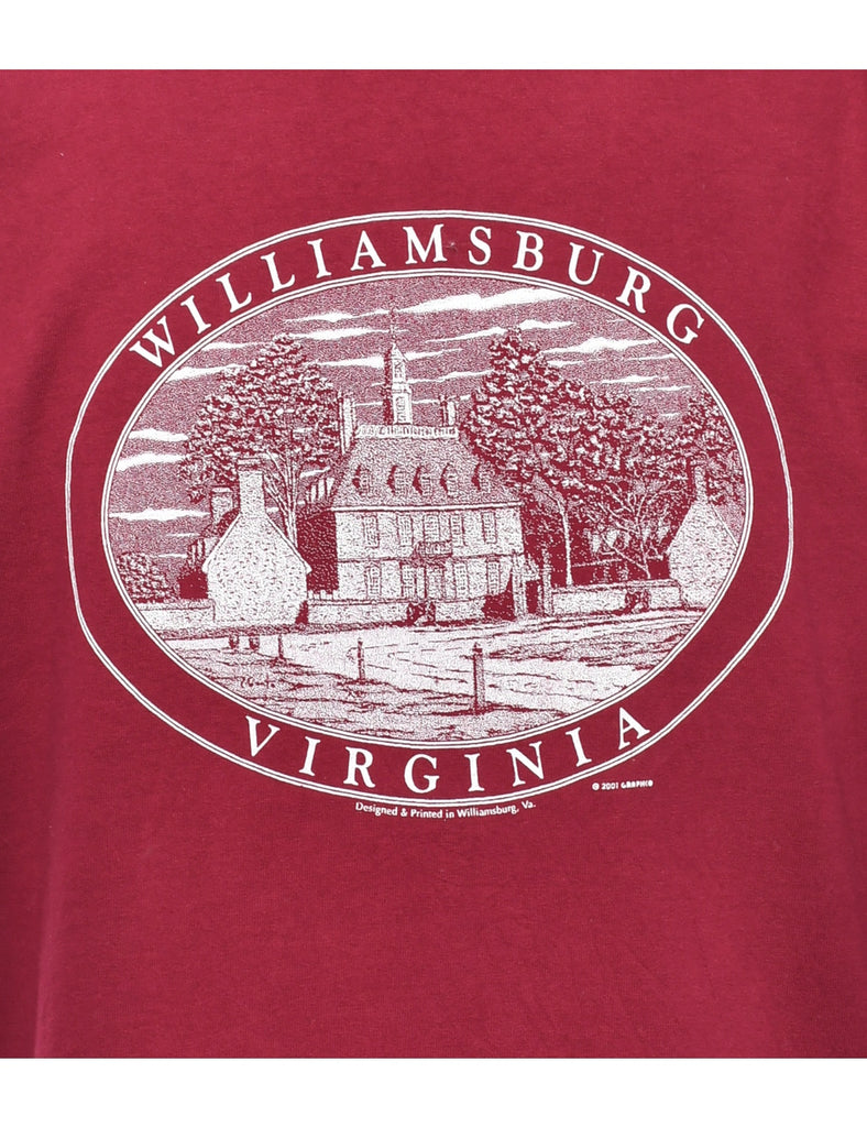 Extra Long Virginia Printed T-shirt - L