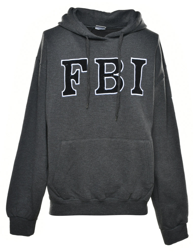 FBI Printed Hoodie - L