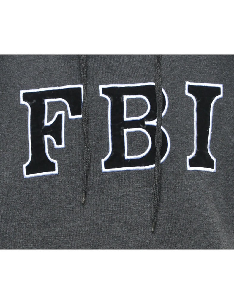 FBI Printed Hoodie - L