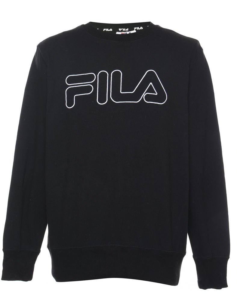 Fila Black & White Contrast Sweatshirt - L