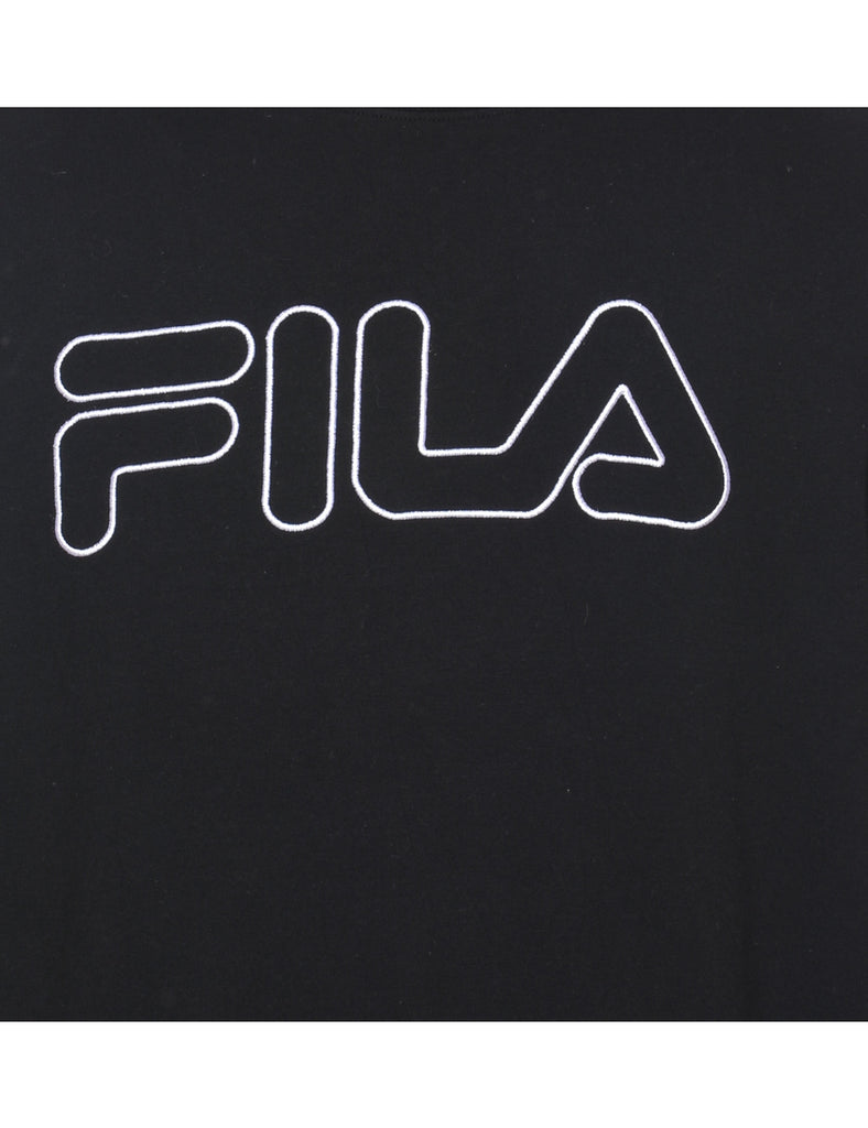 Fila Black & White Contrast Sweatshirt - L