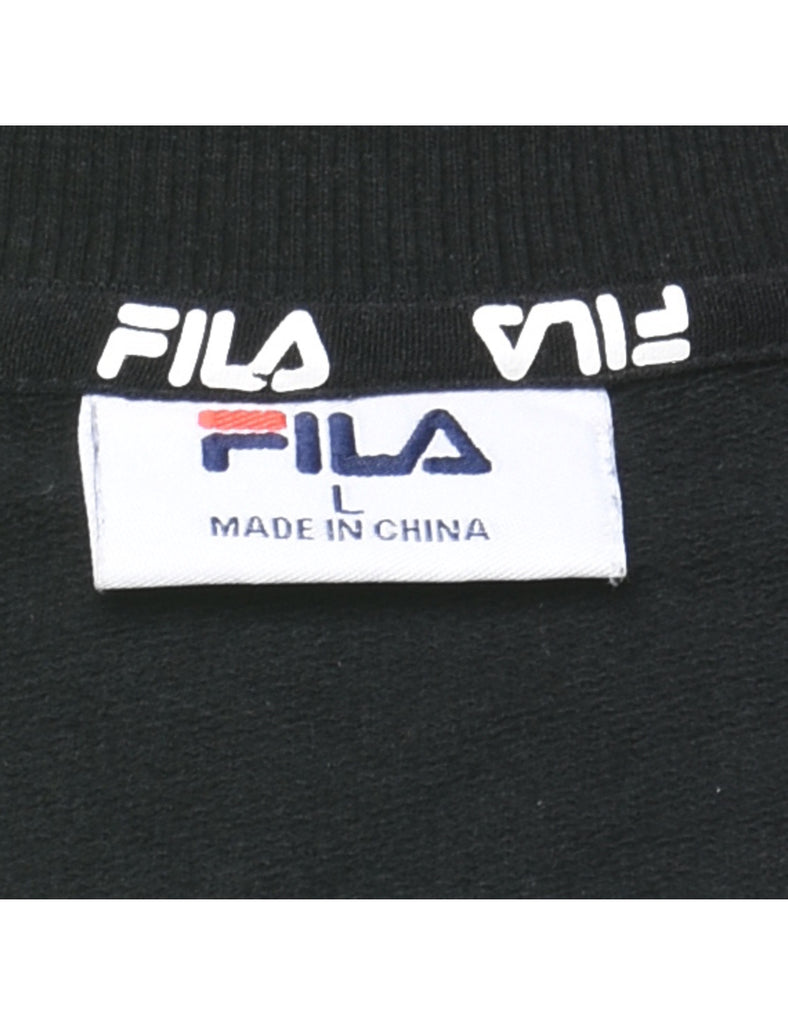 Fila Embroidered Black Sweatshirt - L