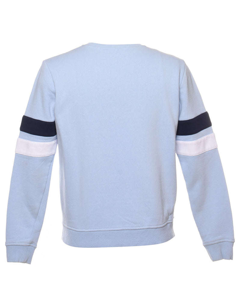 Fila Embroidered Light Blue & White Sweatshirt - M