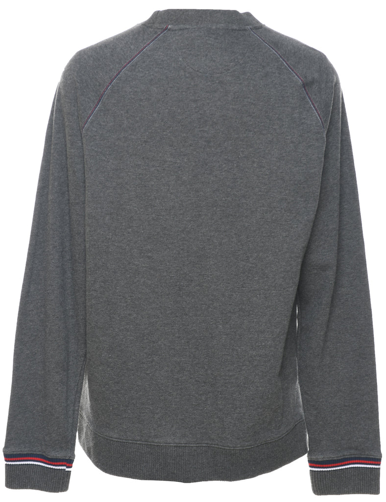 Fila Embroidered Plain Grey Sweatshirt - M