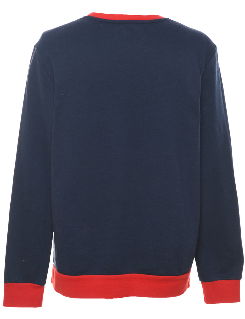 Fila Navy, Red & White Contrast Sweatshirt - L