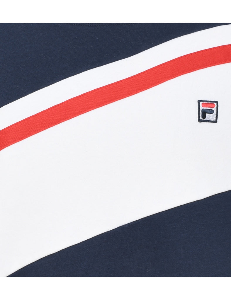 Fila Navy, Red & White Contrast Sweatshirt - L