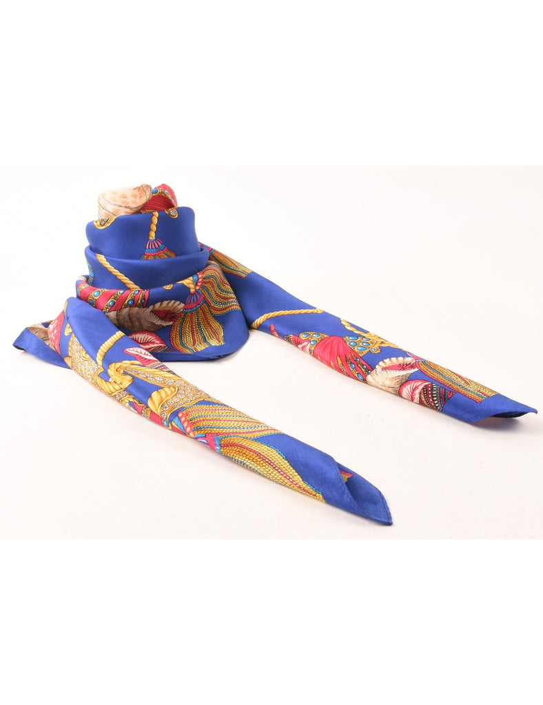 Floral Print Head Scarf - L