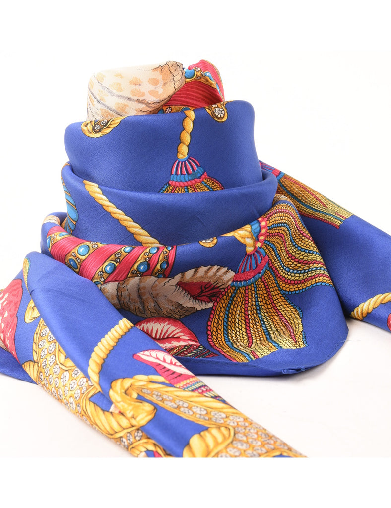 Floral Print Head Scarf - L