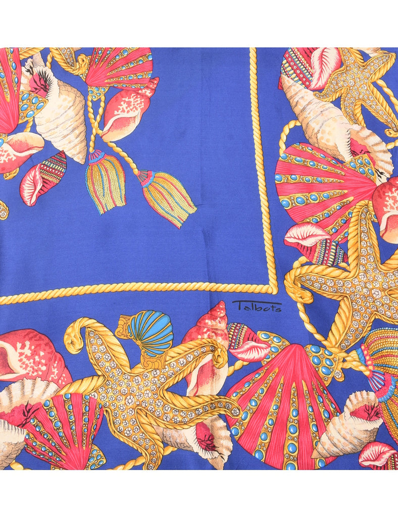 Floral Print Head Scarf - L