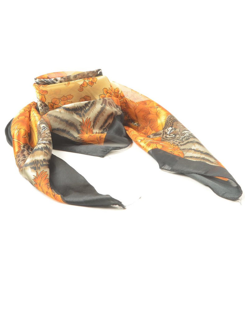 Floral Print Scarf - L