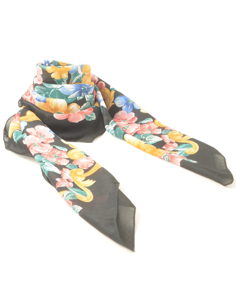Floral Print Scarf - L