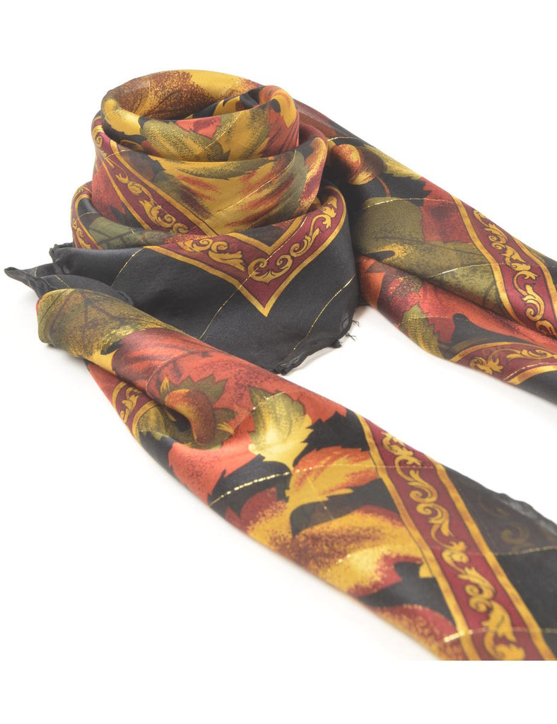 Floral Print Scarf - L