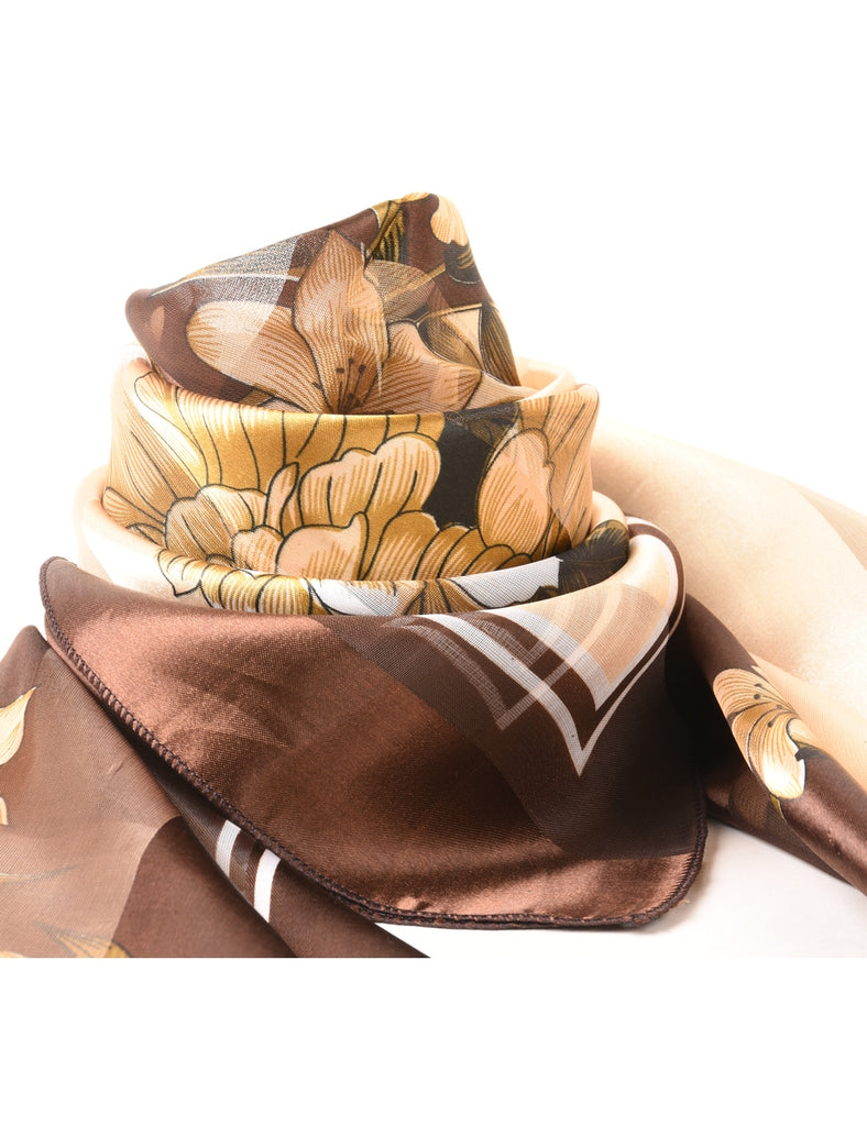 Floral Print Scarf - M