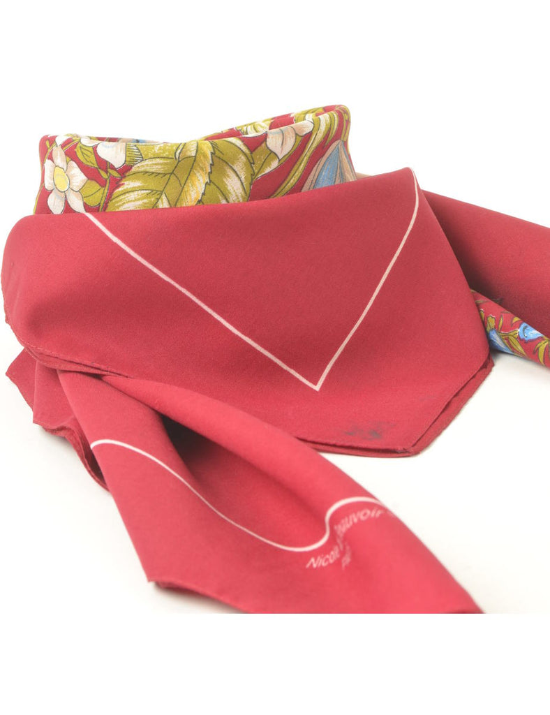 Floral Print Scarf - M