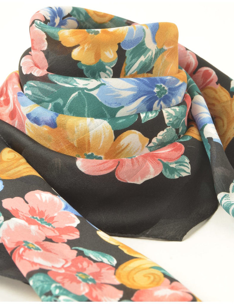 Floral Print Scarf - L
