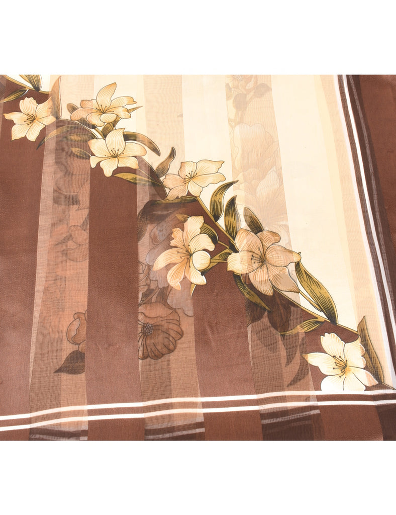 Floral Print Scarf - M