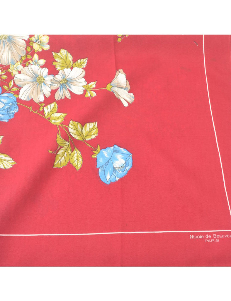 Floral Print Scarf - M