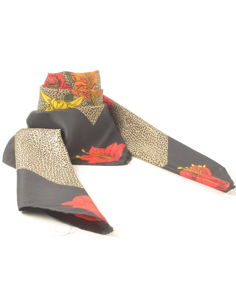 Floral Scarf - L