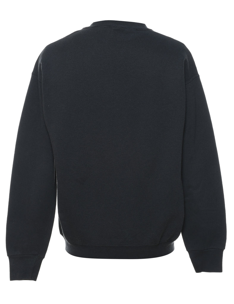 Football Helmet Design Black & Navy Sports Sweatshirt - M