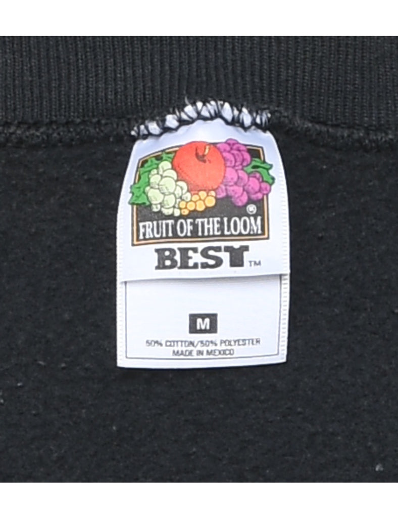 Football Helmet Design Black & Navy Sports Sweatshirt - M