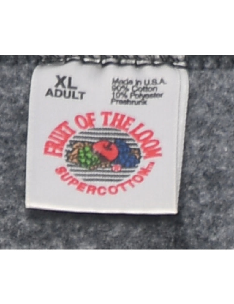 Football Purple & Black Printed Sweatshirt - XL