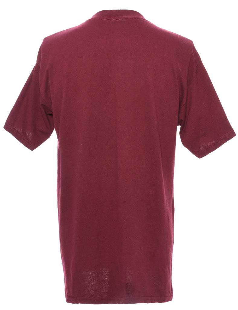 Gildan Yellow & Maroon Eagles T-shirt - L