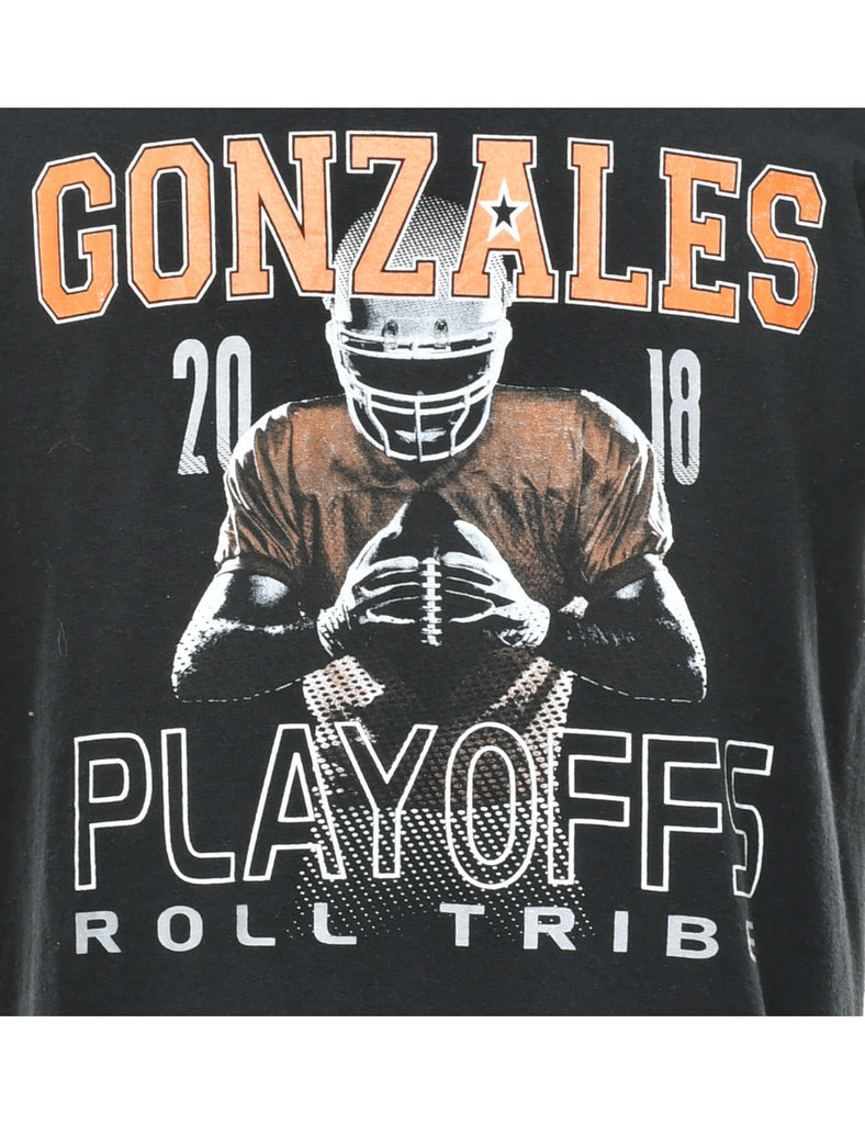 Gonzales Playoffs Roll Tribe Printed T-shirt - M