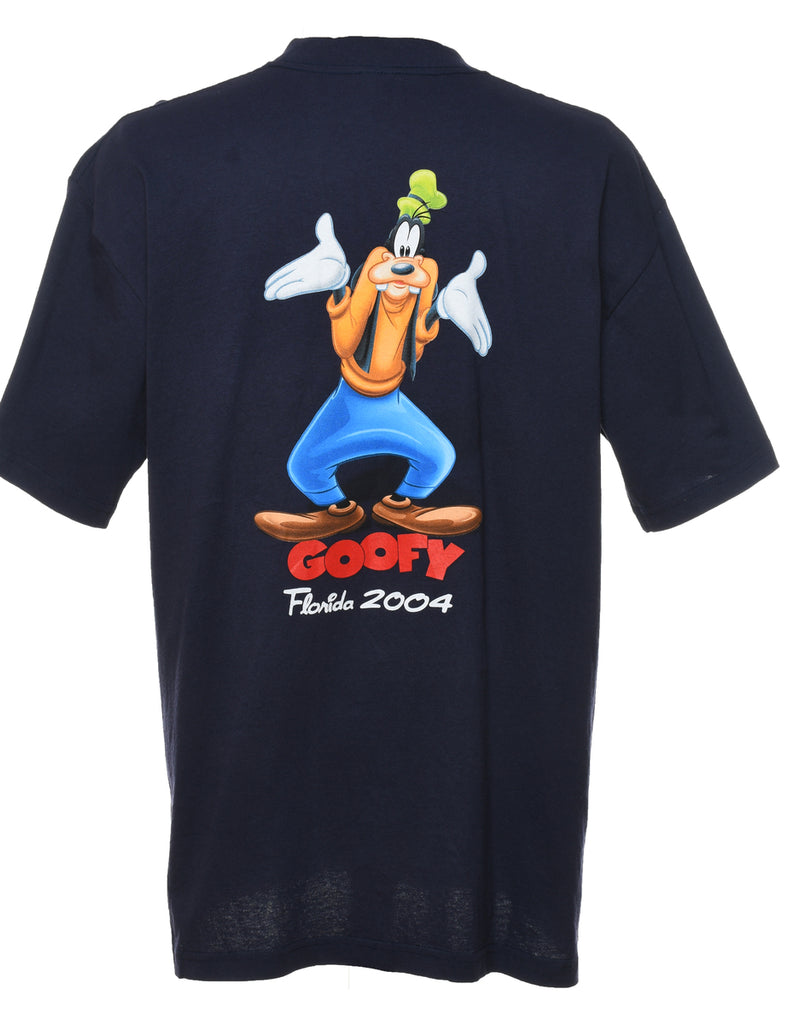 Goofy Navy, Red & White T-Shirt Cartoon T-shirt - XL