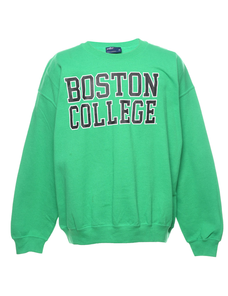 Green Boston College Printed Sweatshirt - XL