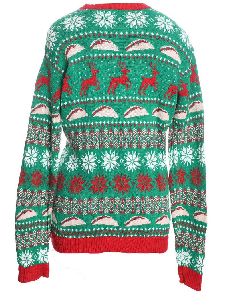 Green Christmas Jumper - M