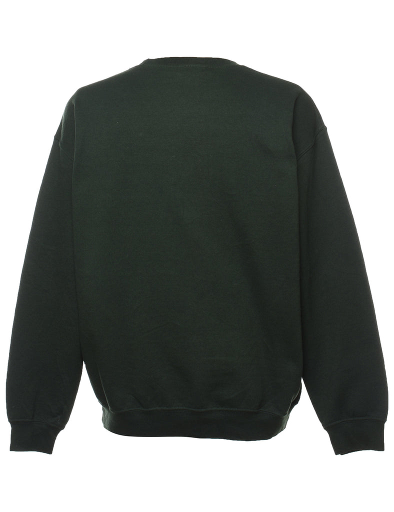 Green 'M' Printed Sweatshirt - L