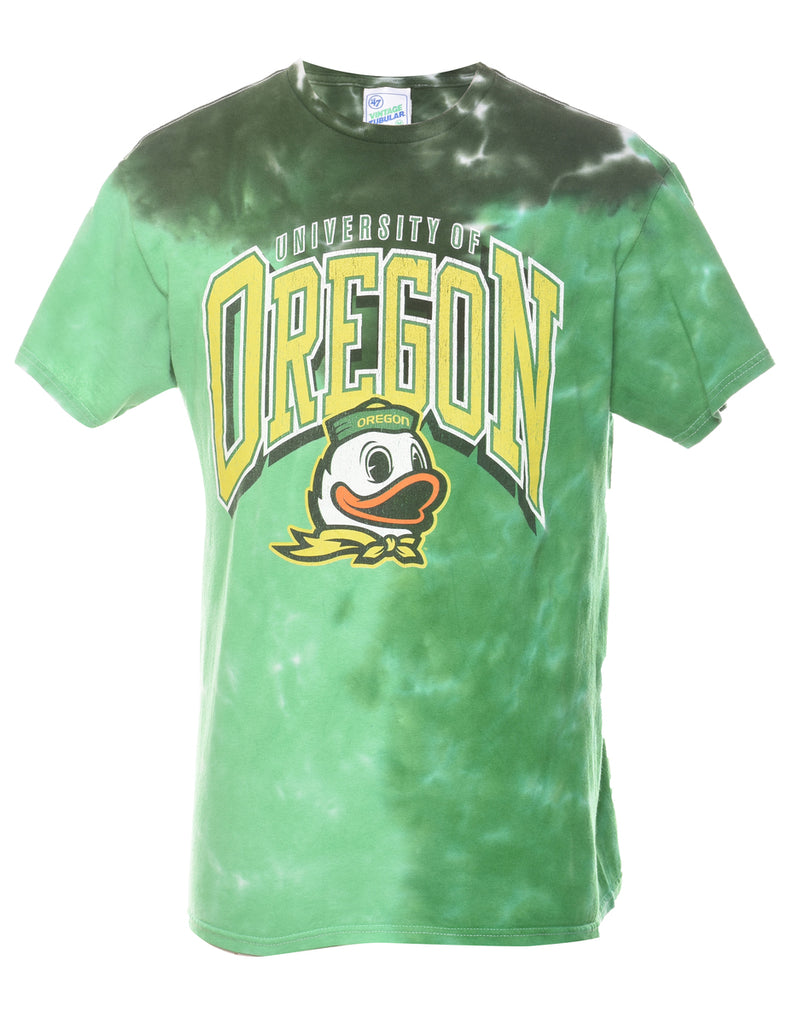Green & Yellow University Of Oregon Tie Dye T-shirt - M