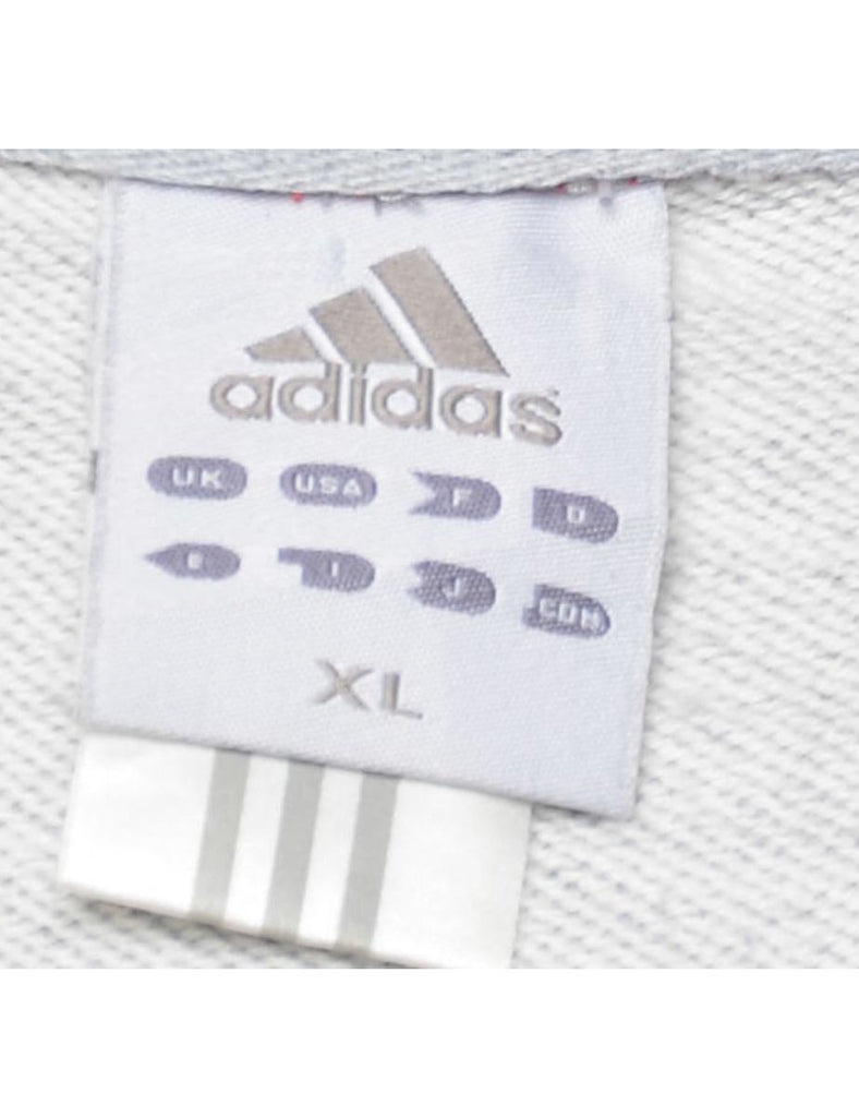 Grey Adidas Printed Sweatshirt - XL