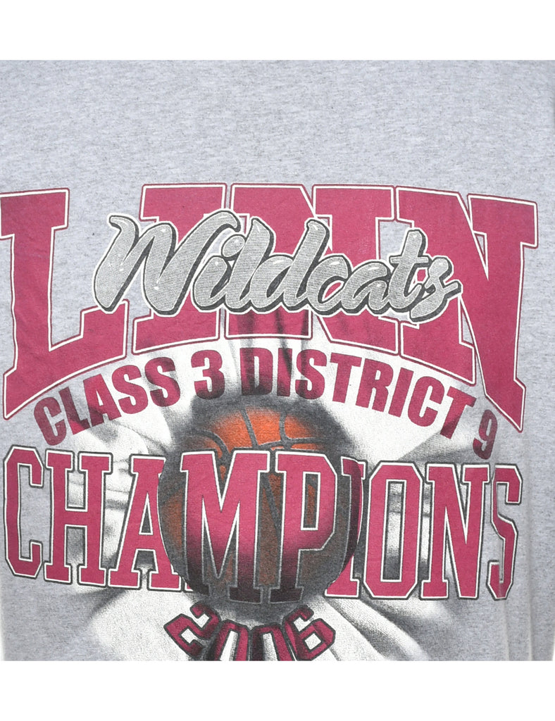 Grey Champions Printed T-shirt - M