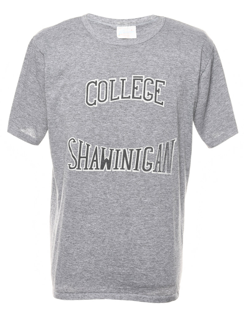 Grey College Shawinigan Printed Grey T-shirt - XL