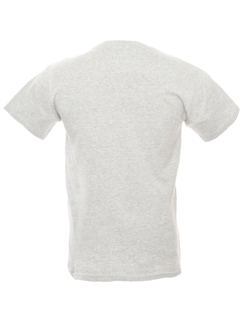 Grey Gildan T-shirt With Seaford Vikings Print - S