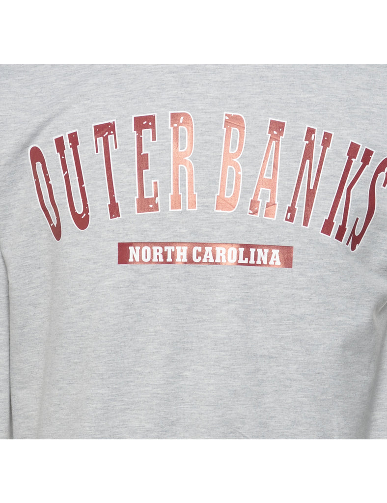 Grey Outerbanks Printed Sweatshirt - S