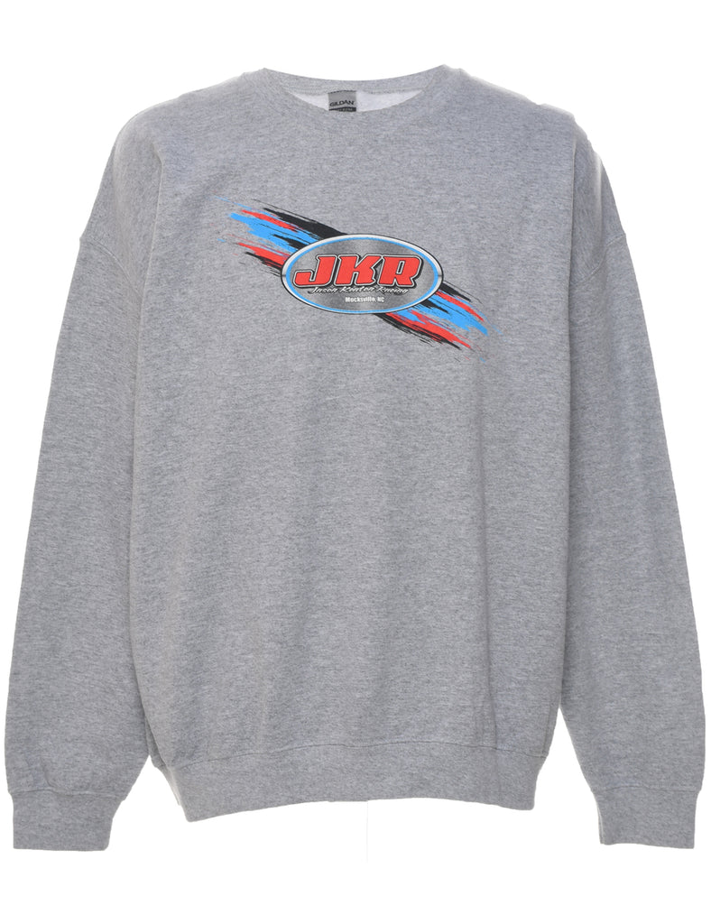 Grey Printed Sweatshirt - XL