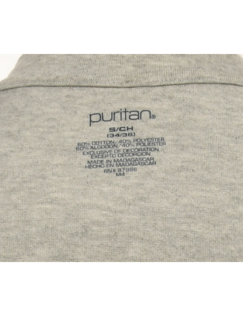 Grey Puritan Plain T-shirt - S