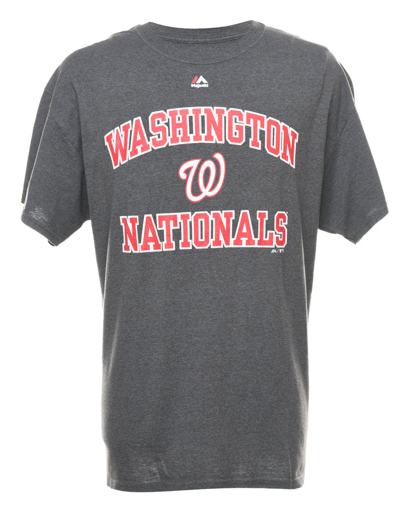 Grey & Red Washington Nationals Sports T-shirt - XL