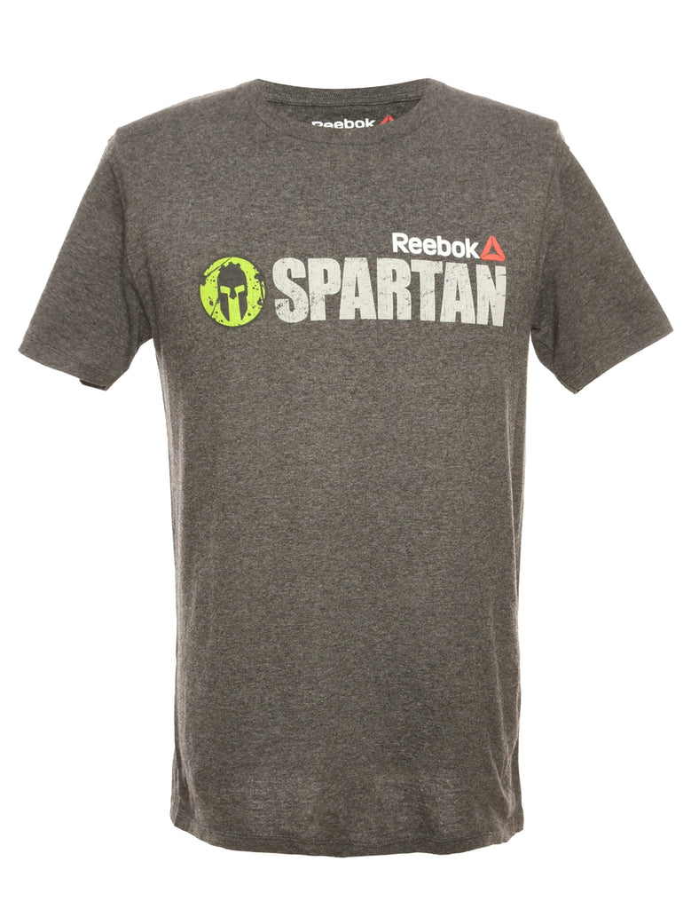 Grey Reebok Spartan Printed T-shirt - M