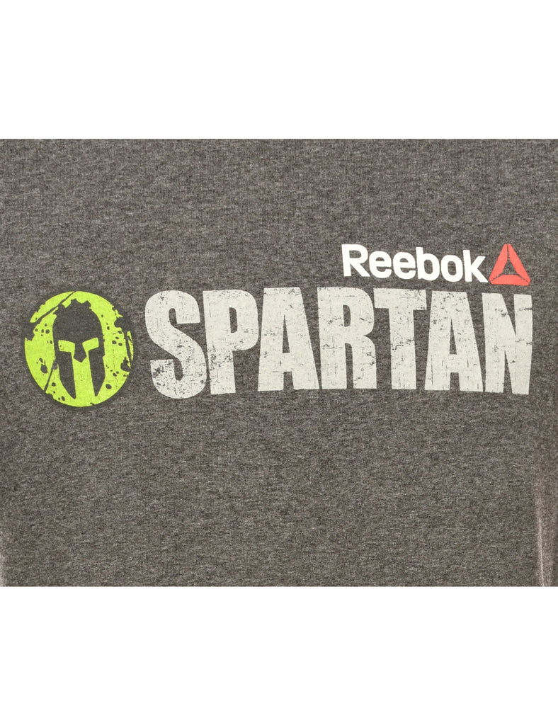 Grey Reebok Spartan Printed T-shirt - M