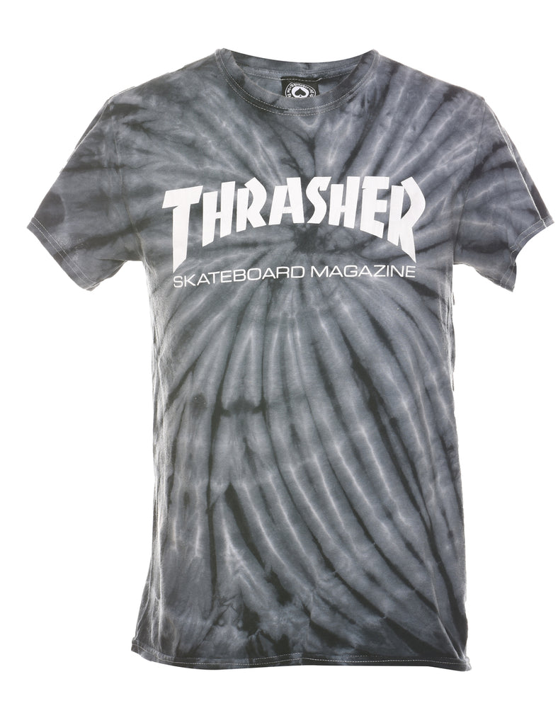 Grey & White Thrasher Tie Dye T-shirt - S