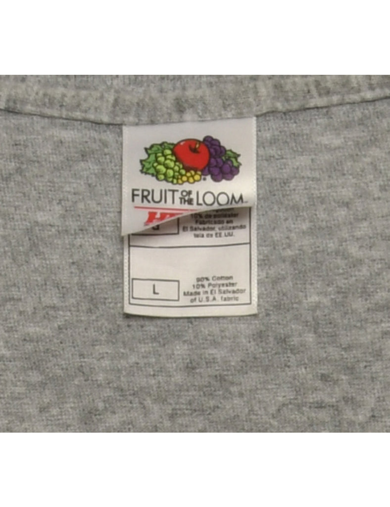 Grey World Champions Fruit Of The Loom Printed T-shirt - L