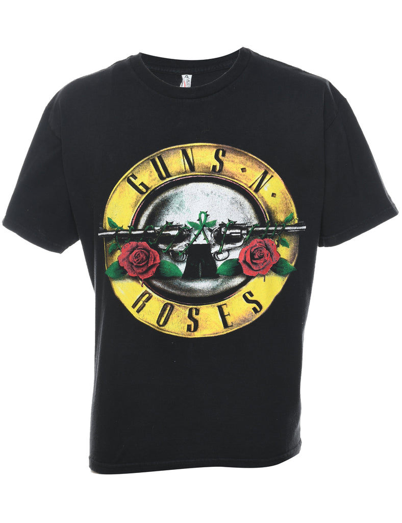 Guns N' Roses Black & Yellow Printed Band T-shirt - L