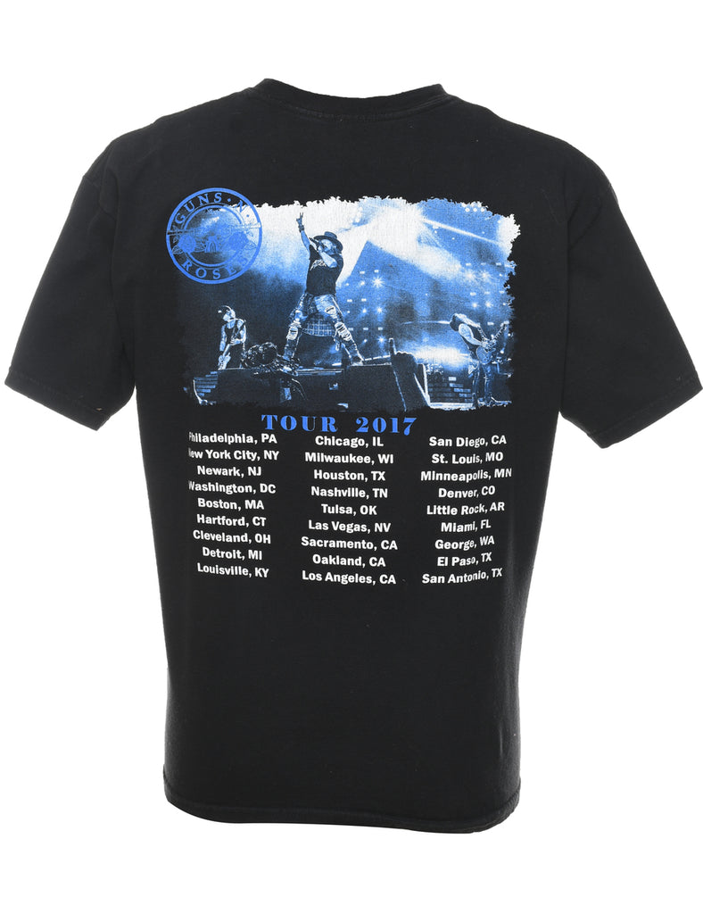Guns N' Roses Black & Yellow Printed Band T-shirt - L