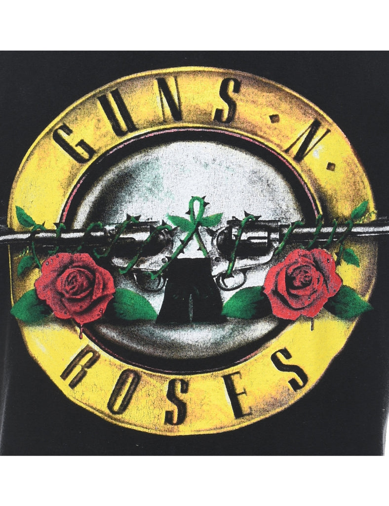 Guns N' Roses Black & Yellow Printed Band T-shirt - L